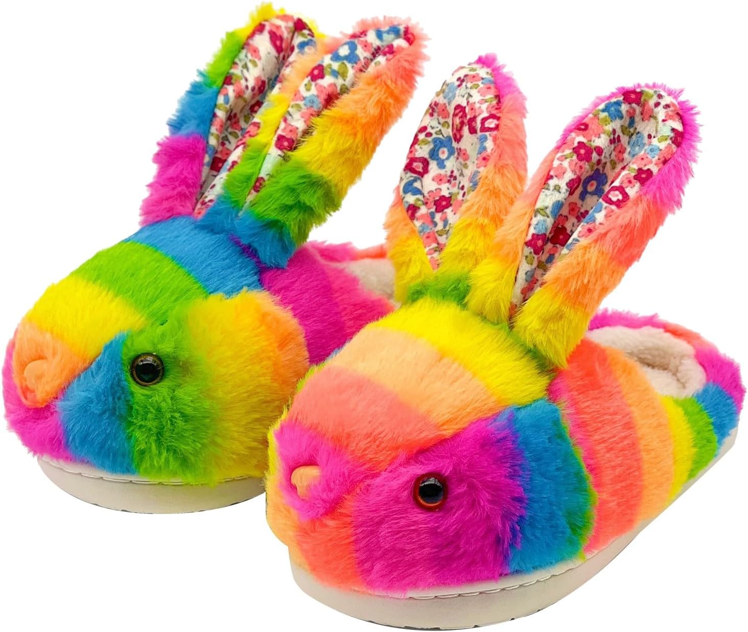 

Женские и мужские пушистые тапочки, милые с зайчиком, мягкие домашние туфли, теплые с толстым дном, с памятью формы, плюшевые тапочки Generic, винный