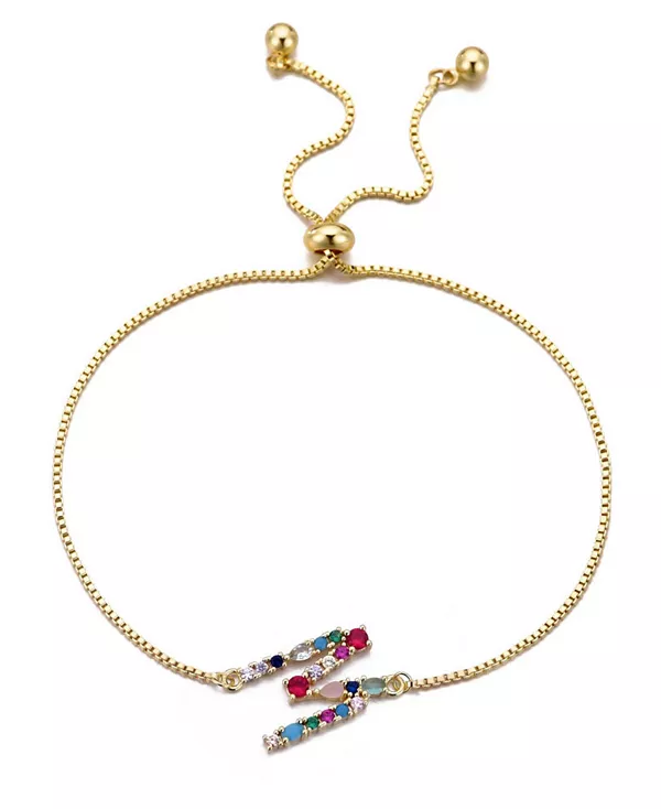 

Браслет-Боло с разноцветными золотыми камнями Adornia, multi-m