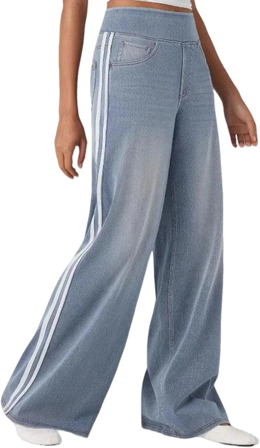 

Женские джинсы utcoco с высокой посадкой и широкими штанинами