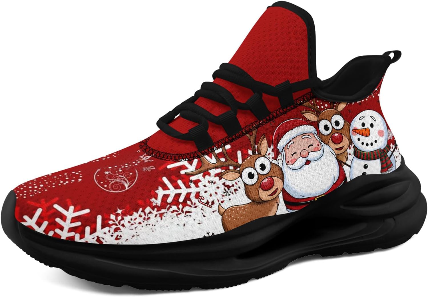 

Унисекс легкие кроссовки на Рождество с принтом Санта-Клауса, праздничные беговые кроссовки для мужчин и женщин Awsole, белый/черный/красный/оранжевый/коричневый