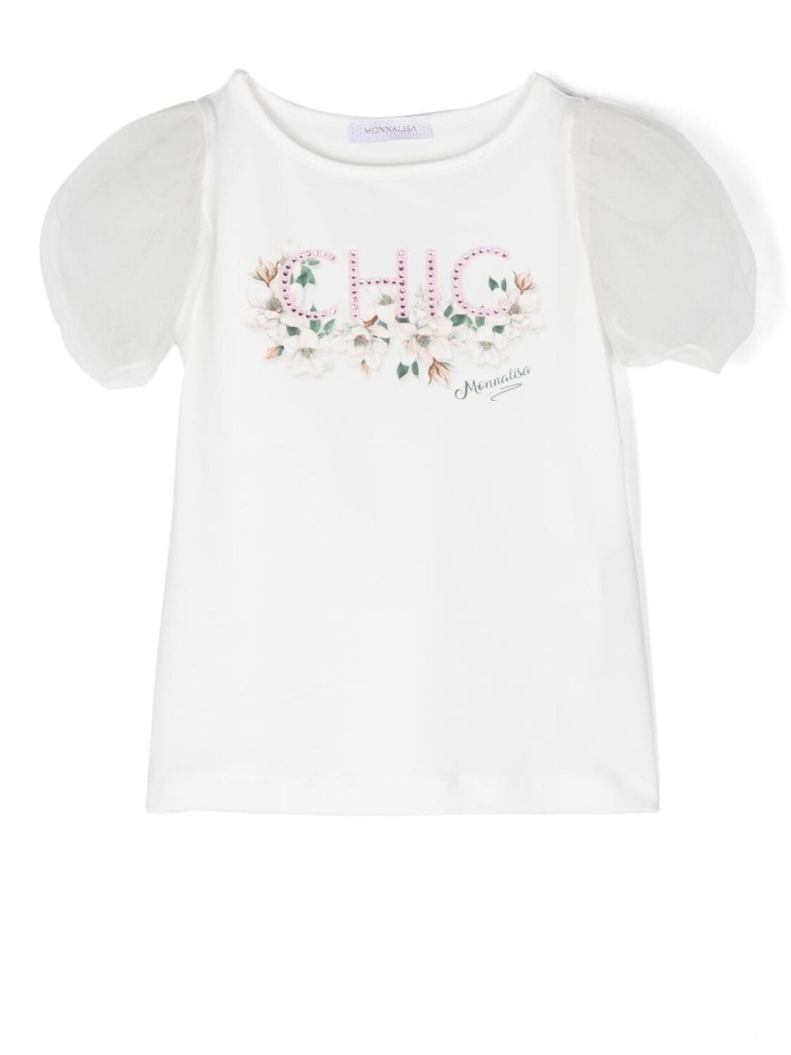

Monnalisa футболка с декором Chic, белый