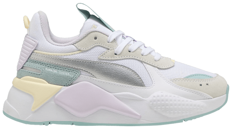 

Кроссовки Puma RS-X Metallic Big Kid 'White Silver Mint', белый