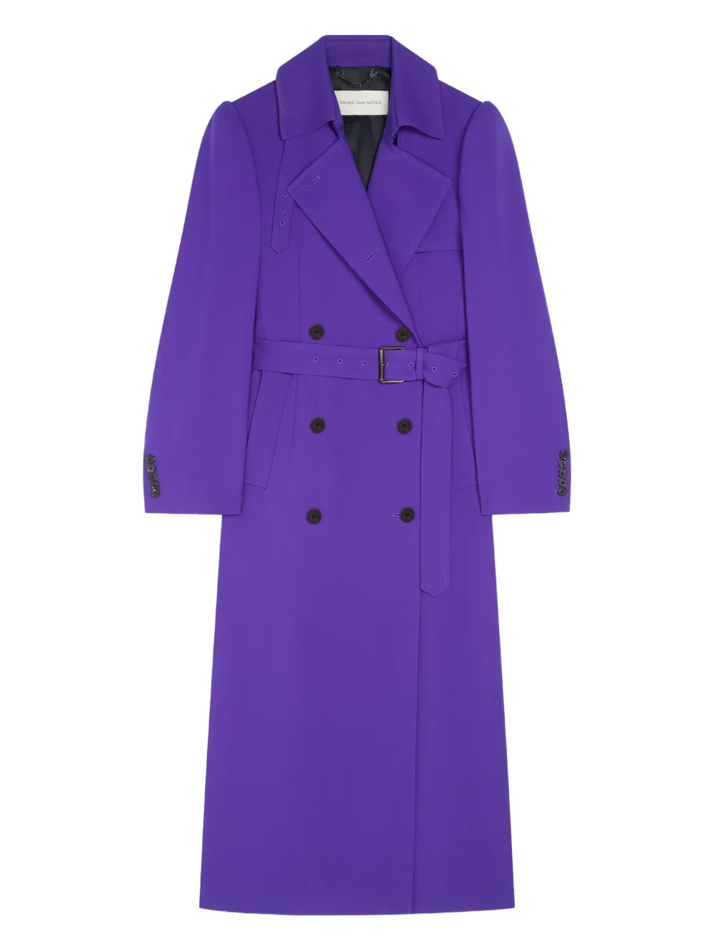 

Двубортное пальто с поясом DRIES VAN NOTEN, фиолетовый