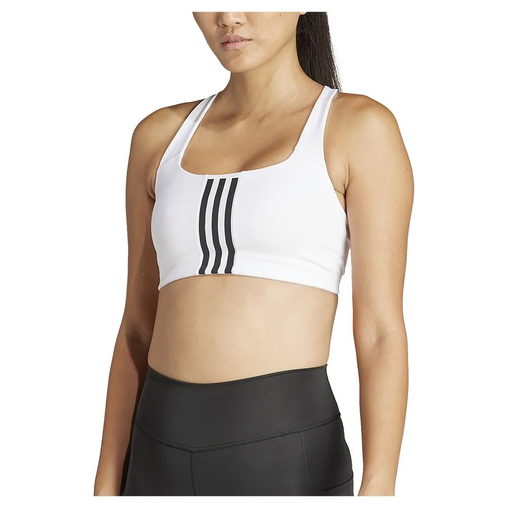 

Спортивный бюстгальтер adidas Powerimpact 3 Stripes Medium Impact, белый