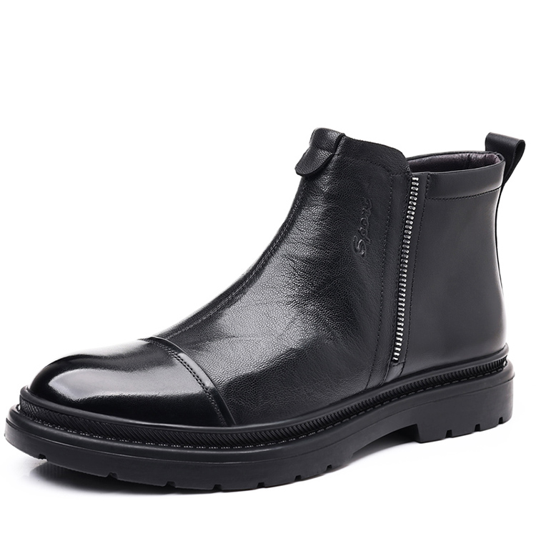 

GZZ Мужские утепленные ботинки черные/коричневые, цвет Black Insulated Shoes