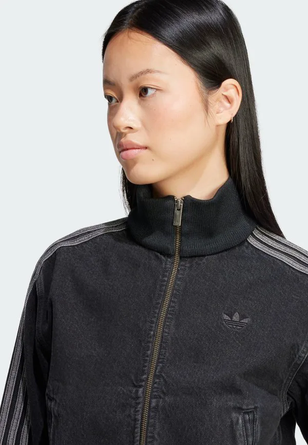 Джинсовая спортивная куртка adicolor Adidas Originals, True Black Denim — фото 4