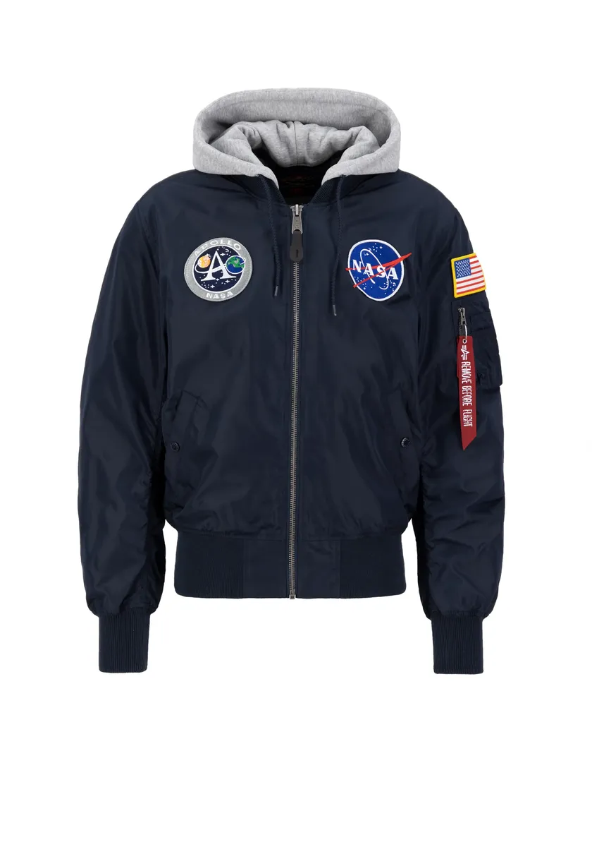 

Куртка-бомбер Alpha Industries " Alpha Industries Мужчины - Куртки-бомберы MA-1 Zip Hood Apollo", синий