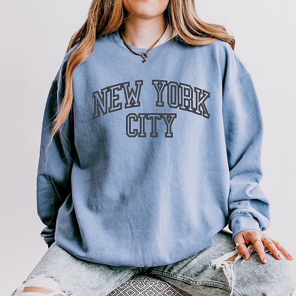 

Вышитый вязаный свитшот New York Varsity легкий, окрашенный в готовом виде Simply Sage Market, Blue Jean, Зеленый, Вышитый вязаный свитшот New York Varsity легкий, окрашенный в готовом виде Simply Sage Market, Blue Jean