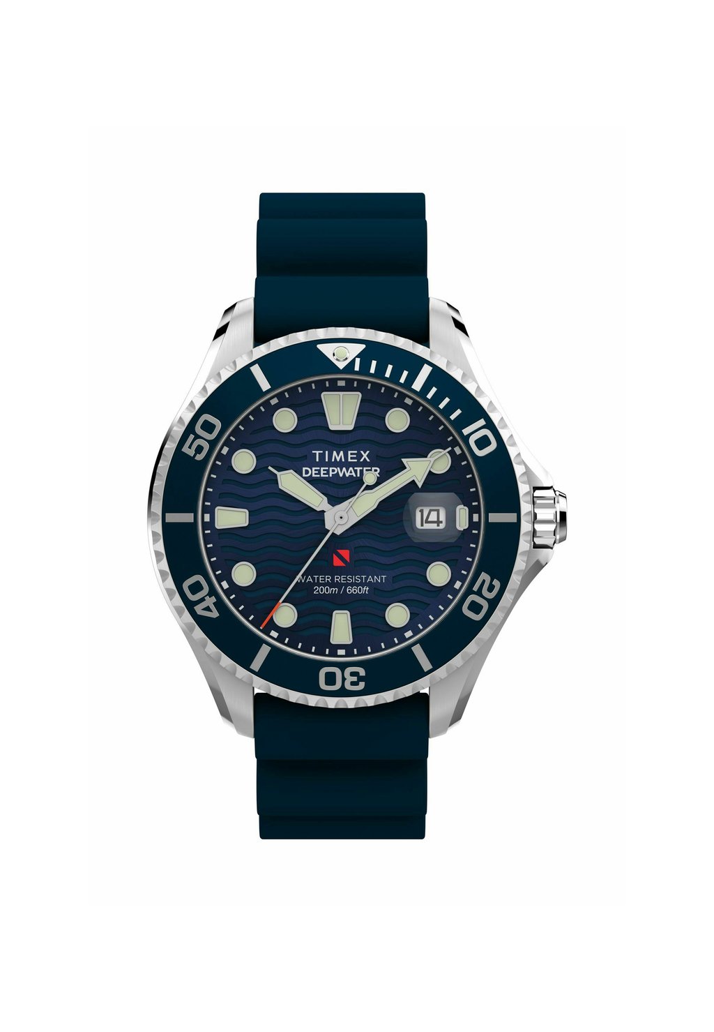 

Часы QUARTZ ANALOG DEEP WATER MERIDIAN 200 Timex, синий