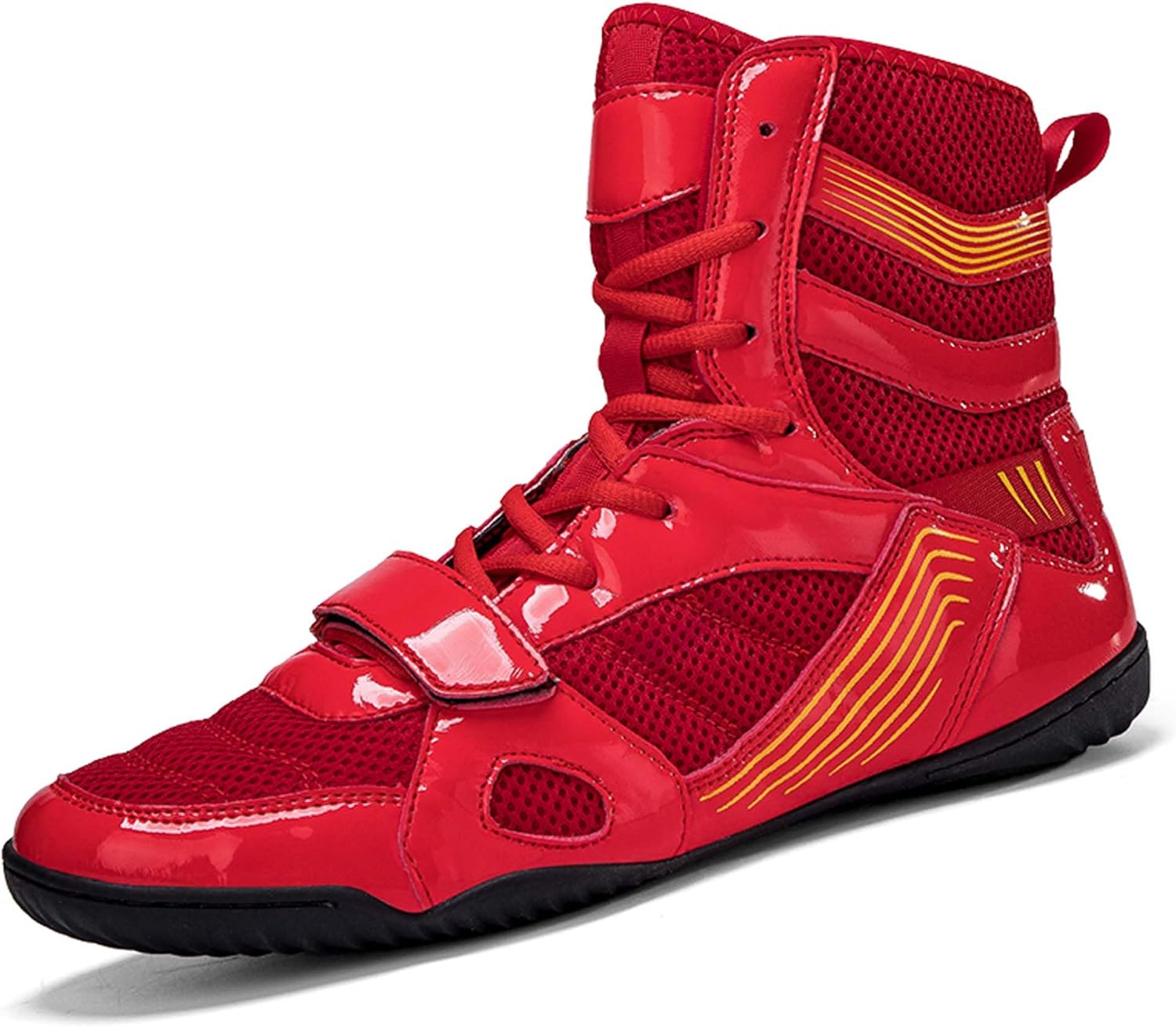 

Мужские и женские профессиональные боксерские ботинки для взрослых, высокие спортивные кроссовки для боев и тренировок, подростковые боксерские и борцовские кроссовки Dzbajrqm, красный