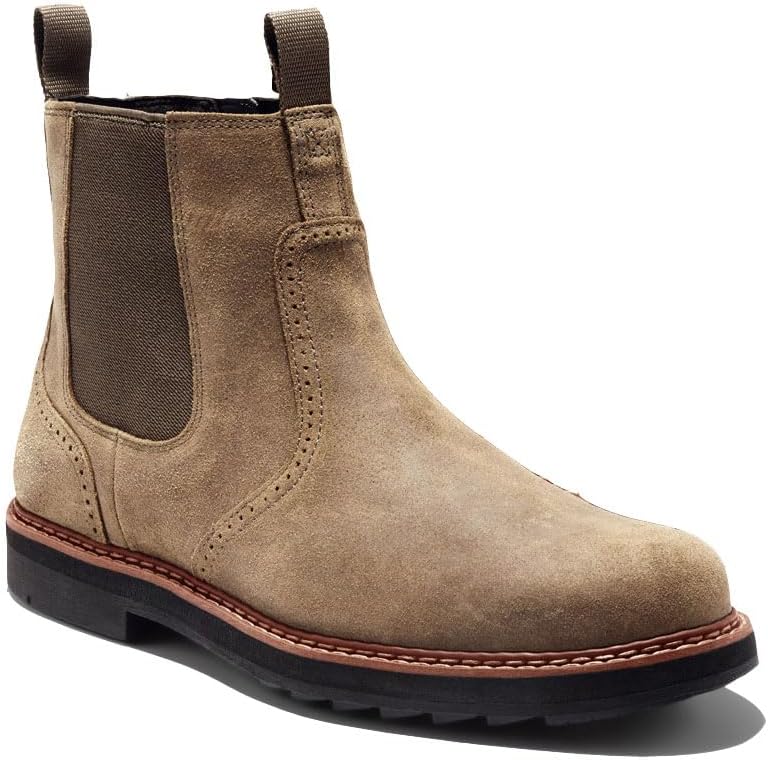 

Мужские ботинки Chelsea до щиколотки из натуральной кожи Oxford для повседневной и официальной носки Odipon, хаки