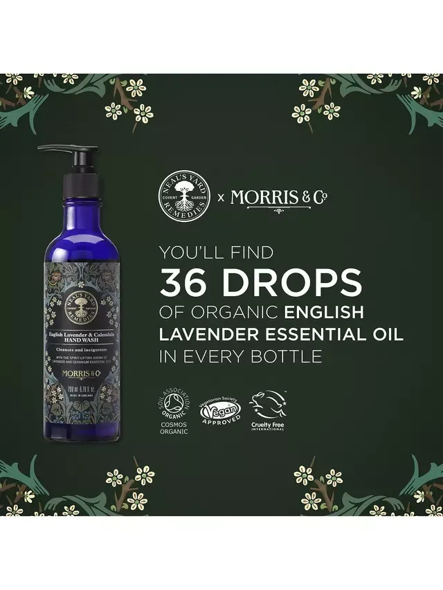 Жидкое мыло для рук Morris & Co. с английской лавандой и календулой, 200 мл Neal's Yard Remedies — фото 3