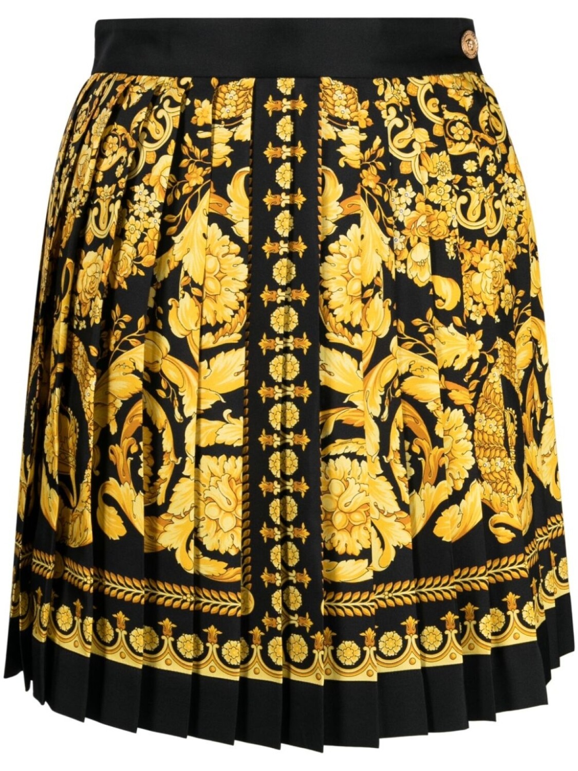 

Versace плиссированная юбка с принтом Baroque, черный