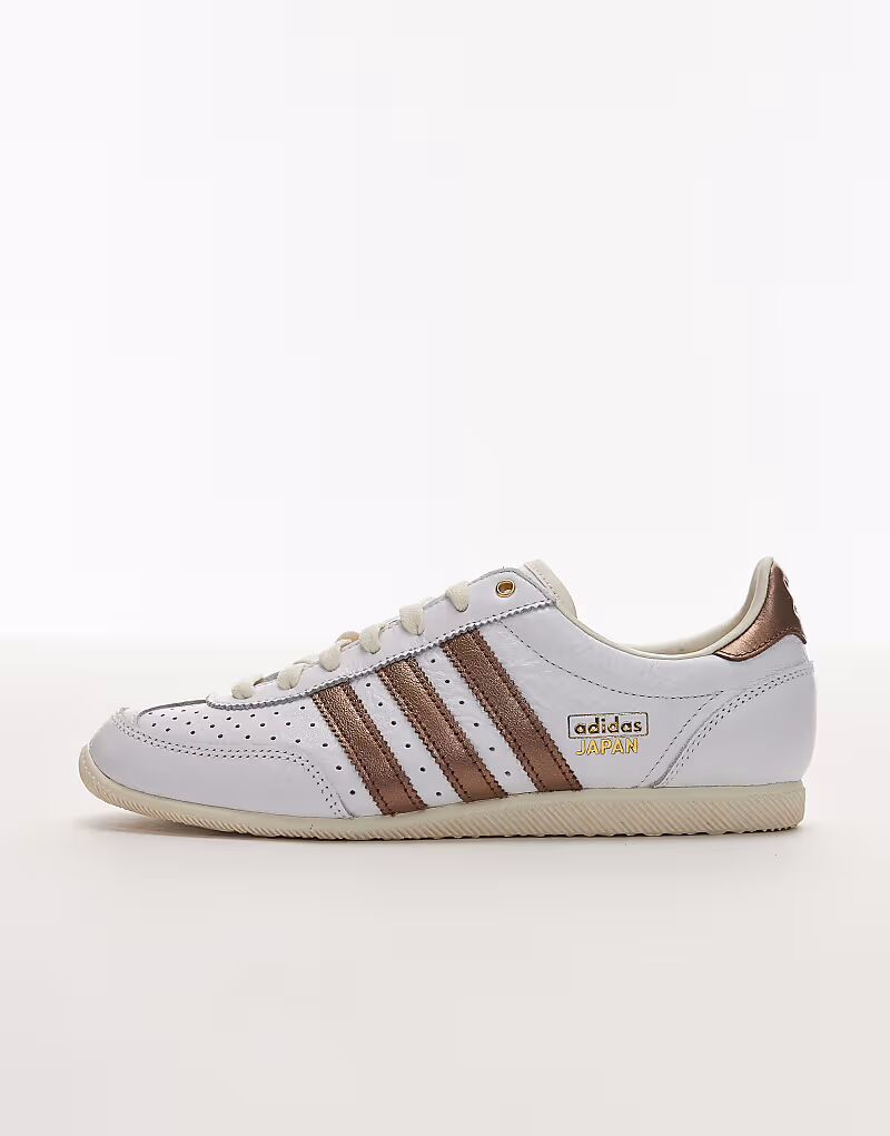 Кроссовки Adidas Originals Japan белого и светло-коричневого цвета — фото 2
