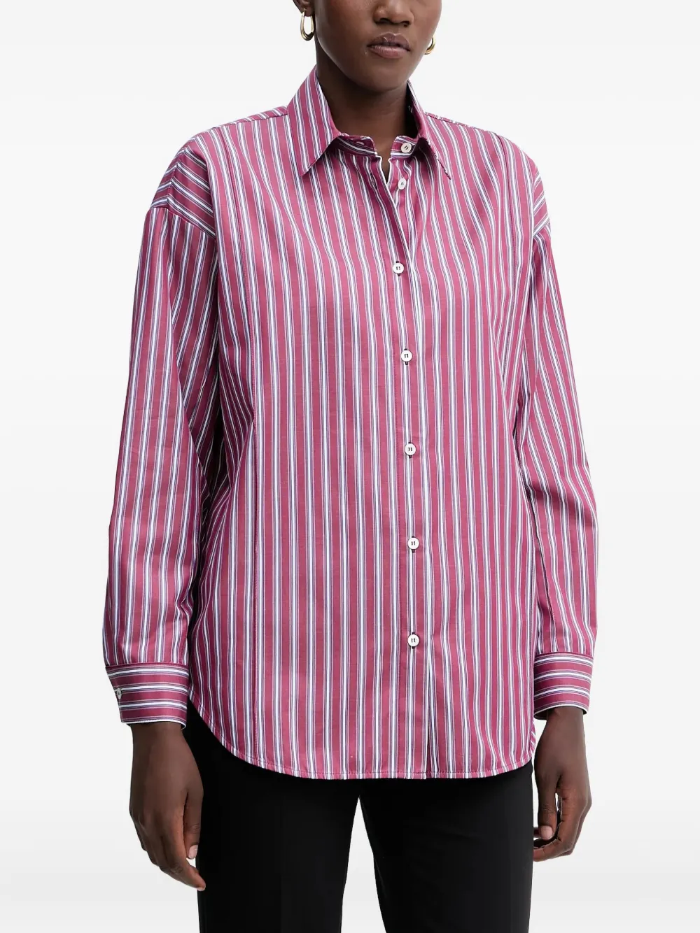 

Полосатая рубашка на пуговицах Simona Corsellini, красный