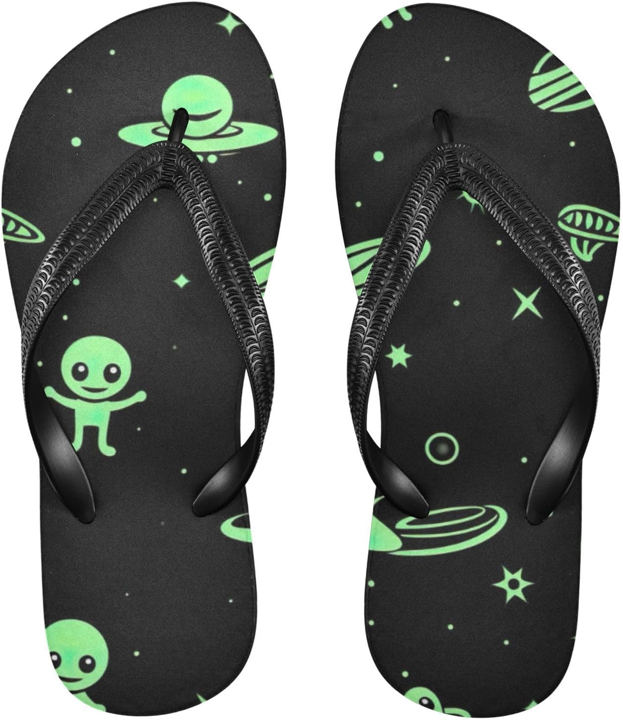 

Летние пляжные сандалии Green Aliens для женщин и мужчин, шлепанцы для душа Kfbe