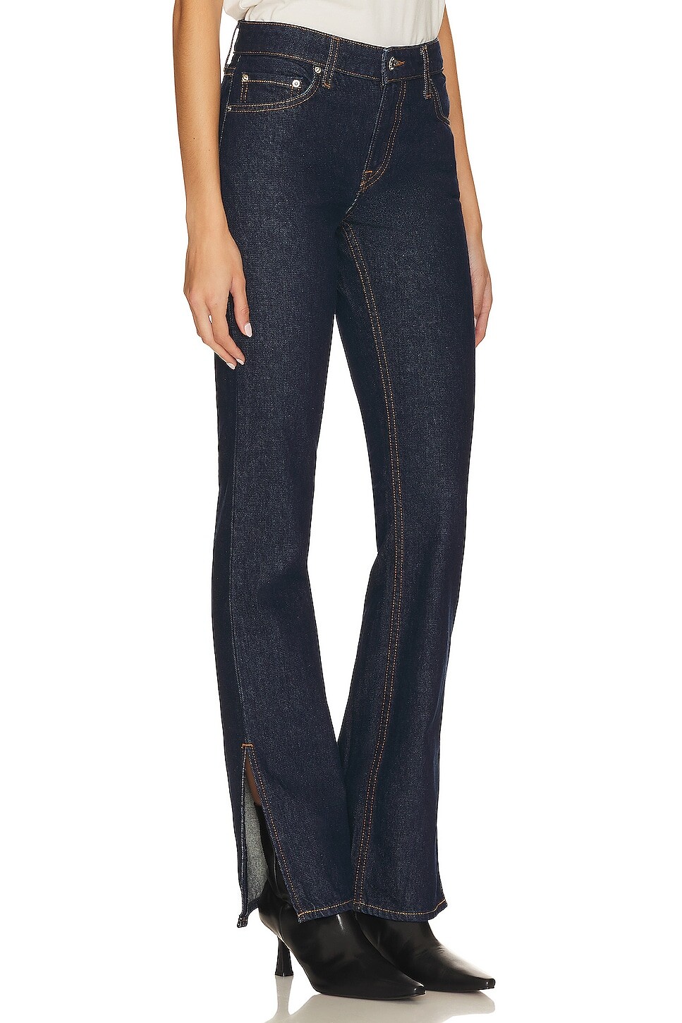 

Ботинки GRLFRND Hailey Low Rise Slim W/ Slit Hem, цвет Coldwater