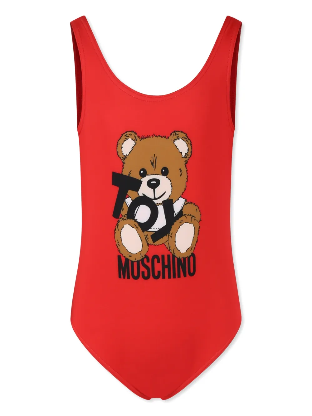 

Купальник с принтом Teddy Bear Moschino Kids, красный