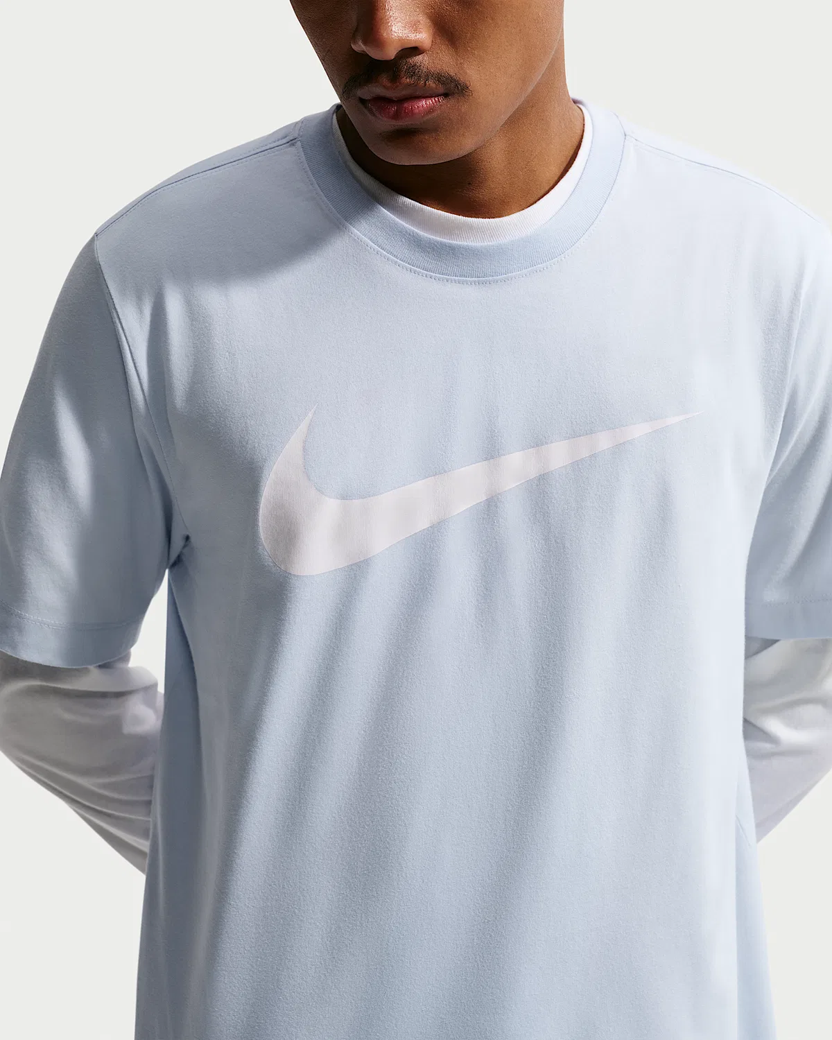 Мужская футболка Nike Sportswear Swoosh, Hydrogen Blue — фото 3