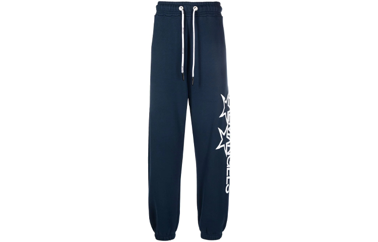

PALM ANGELS Трикотажные спортивные штаны мужские, синие