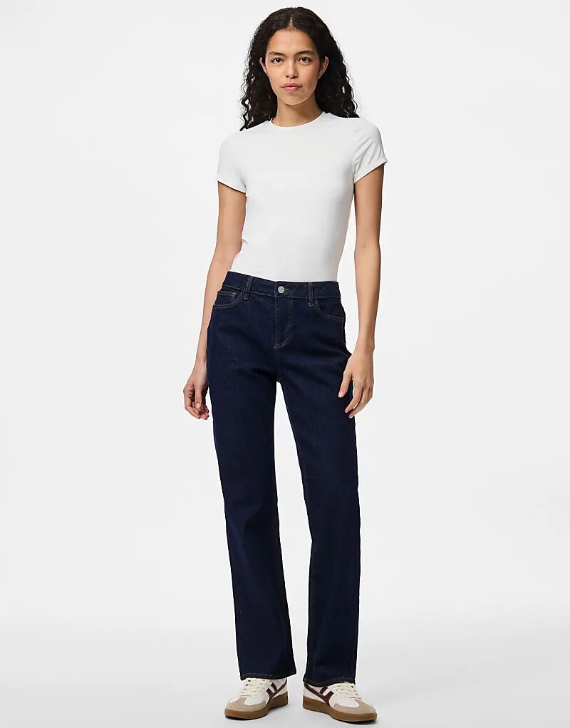 

Джинсы Pieces Straight fit из темно-синего денима