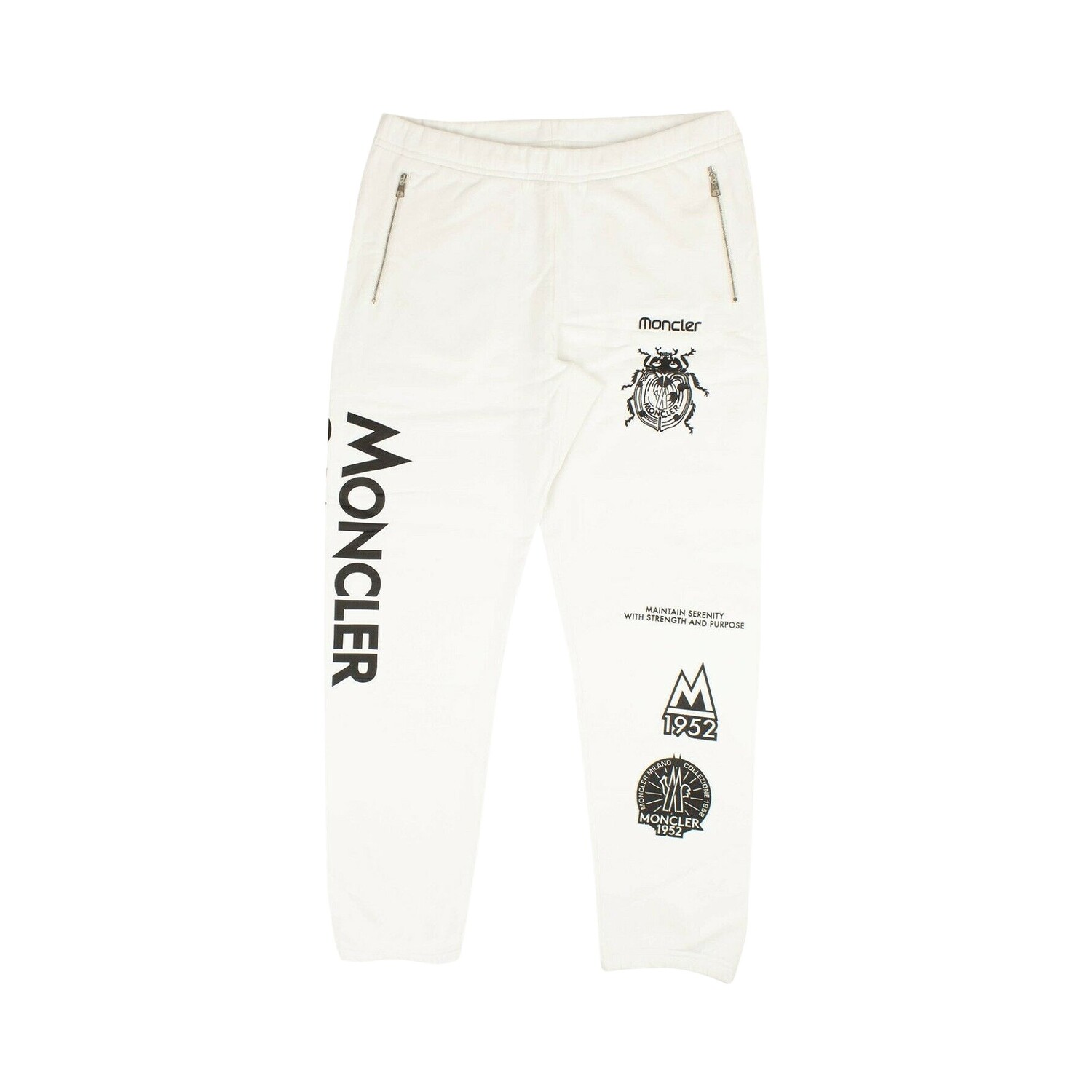 

Спортивные брюки с логотипом Moncler, цвет Белый/черный