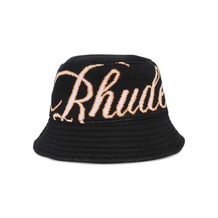 

Панама Rhude Script Bucket Hat, цвет Black/Pink/Orange