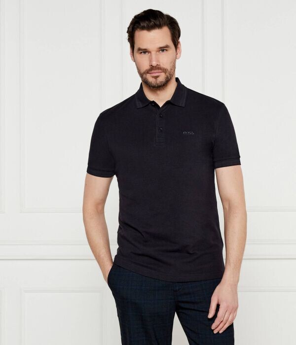 

Футболка поло мужская Boss Green однотонная, черный