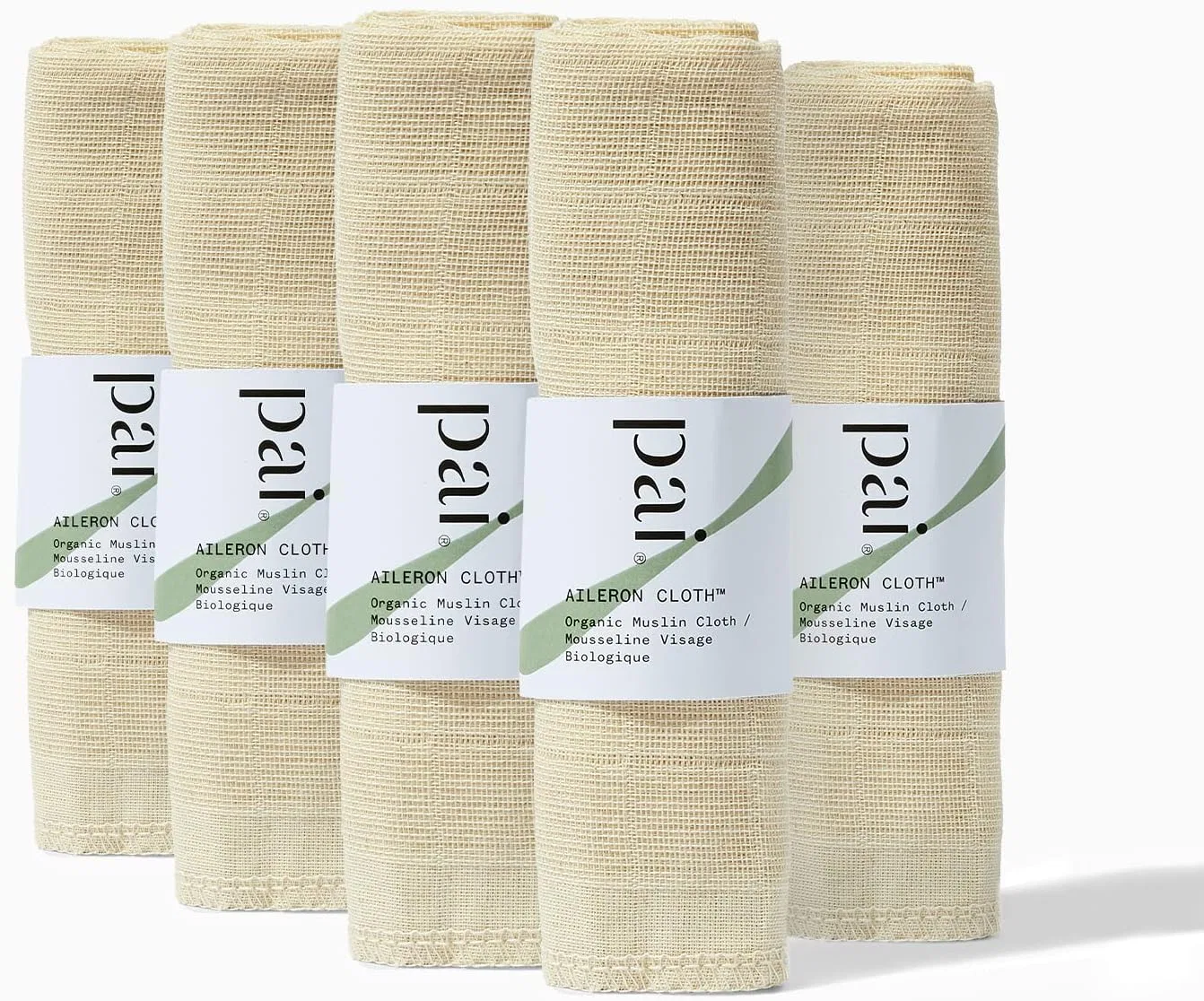Салфетка для снятия макияжа Pai Skincare Aileron Exfoliating Organic Muslin Cloth, 5 шт., муслин