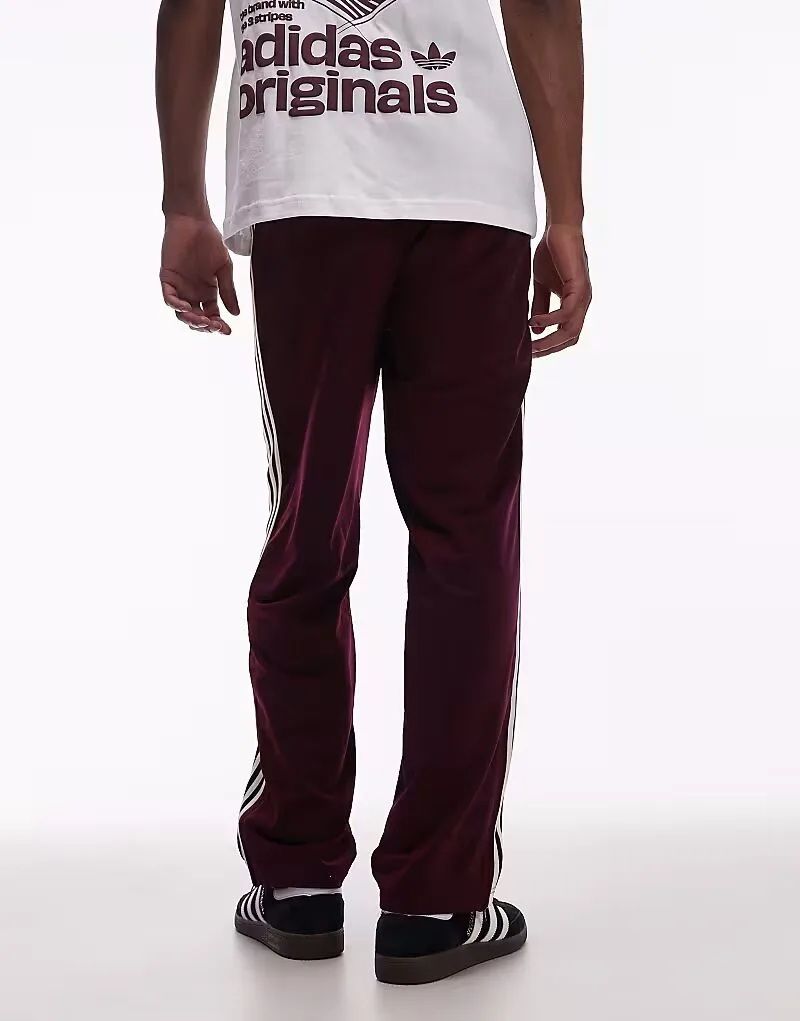 Спортивные брюки Adidas Originals Firebird Loose бордового цвета — фото 4