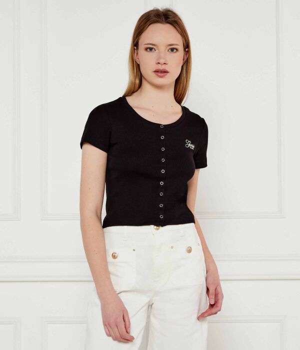 

Блузка с застежкой-молнией Cropped fit Guess Jeans, черный