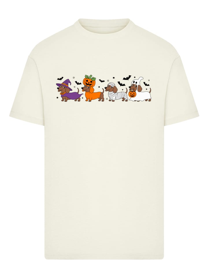 

Футболка с милой таксой на песке на Хэллоуин F4NT4STIC