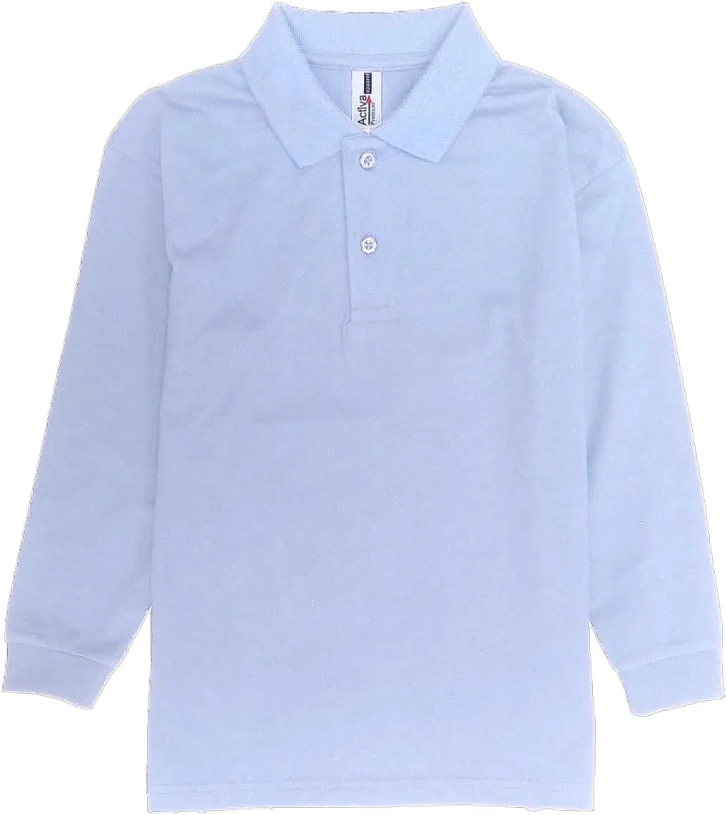 Детское поло с длинным рукавом Activa Apparel, набор 12 штук, Light Blue — фото 3