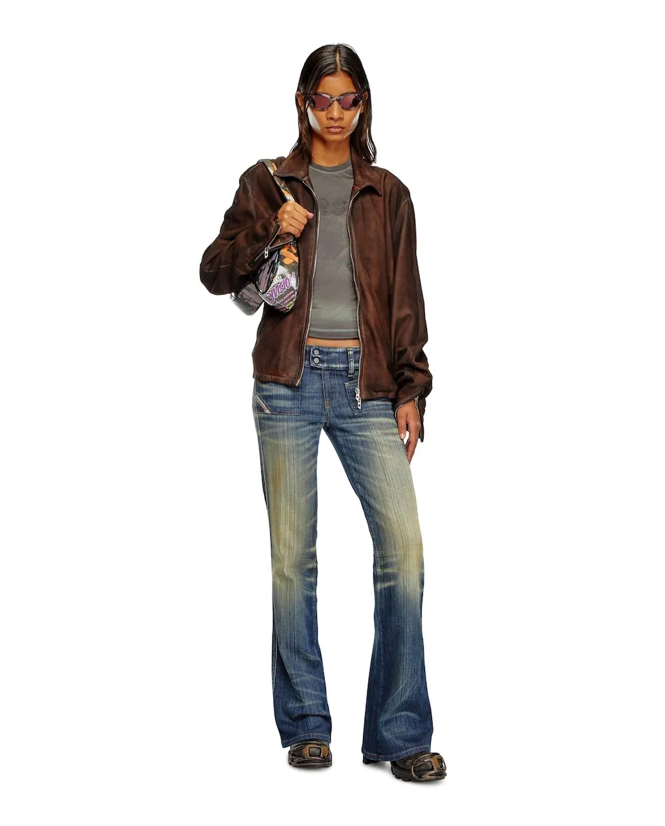 

Женские расклешенные джинсы D-HUSH темно-синего цвета Diesel, тёмно-синий