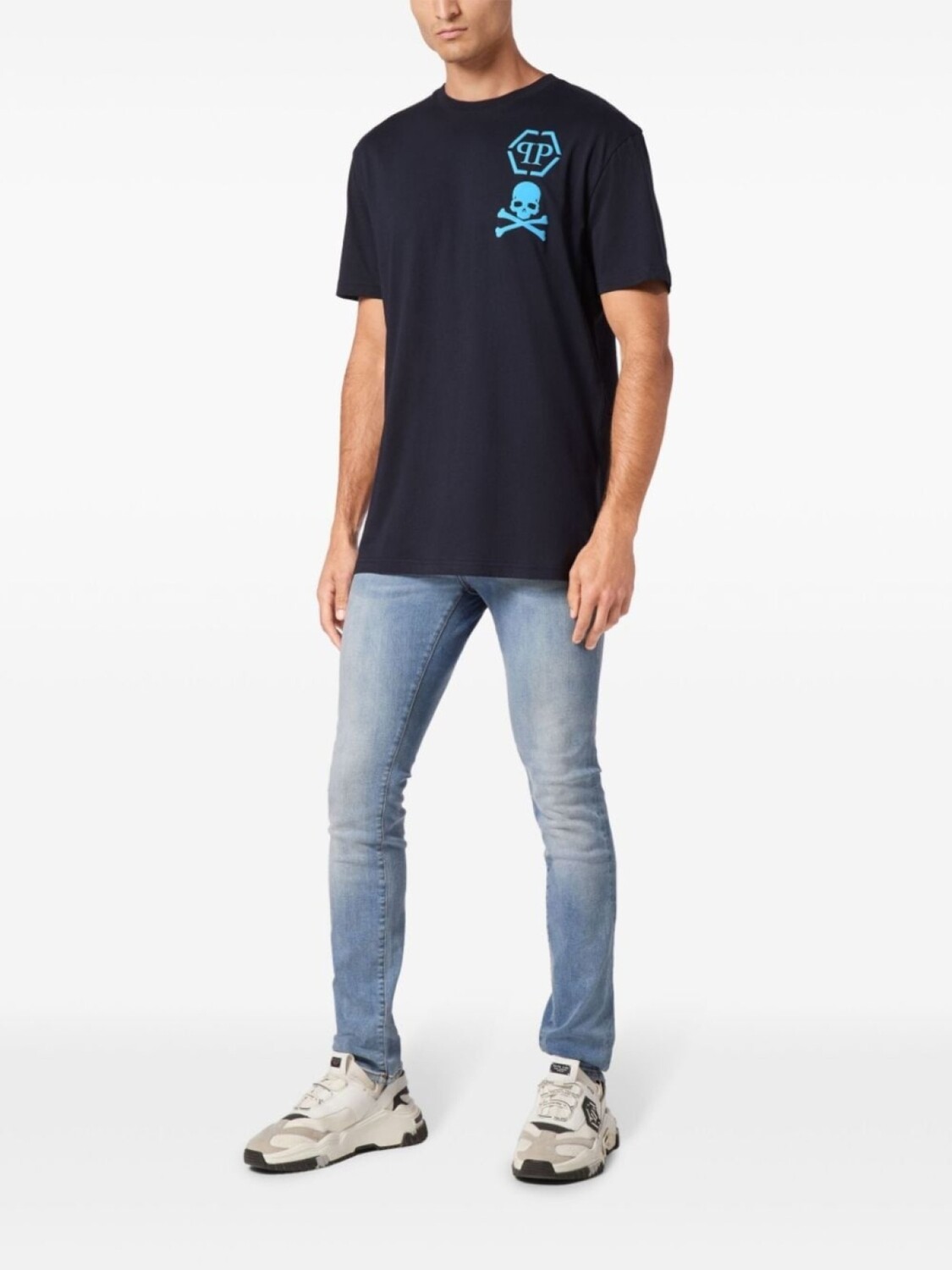 

Футболка Philipp Plein SS Skull&Bones, синий