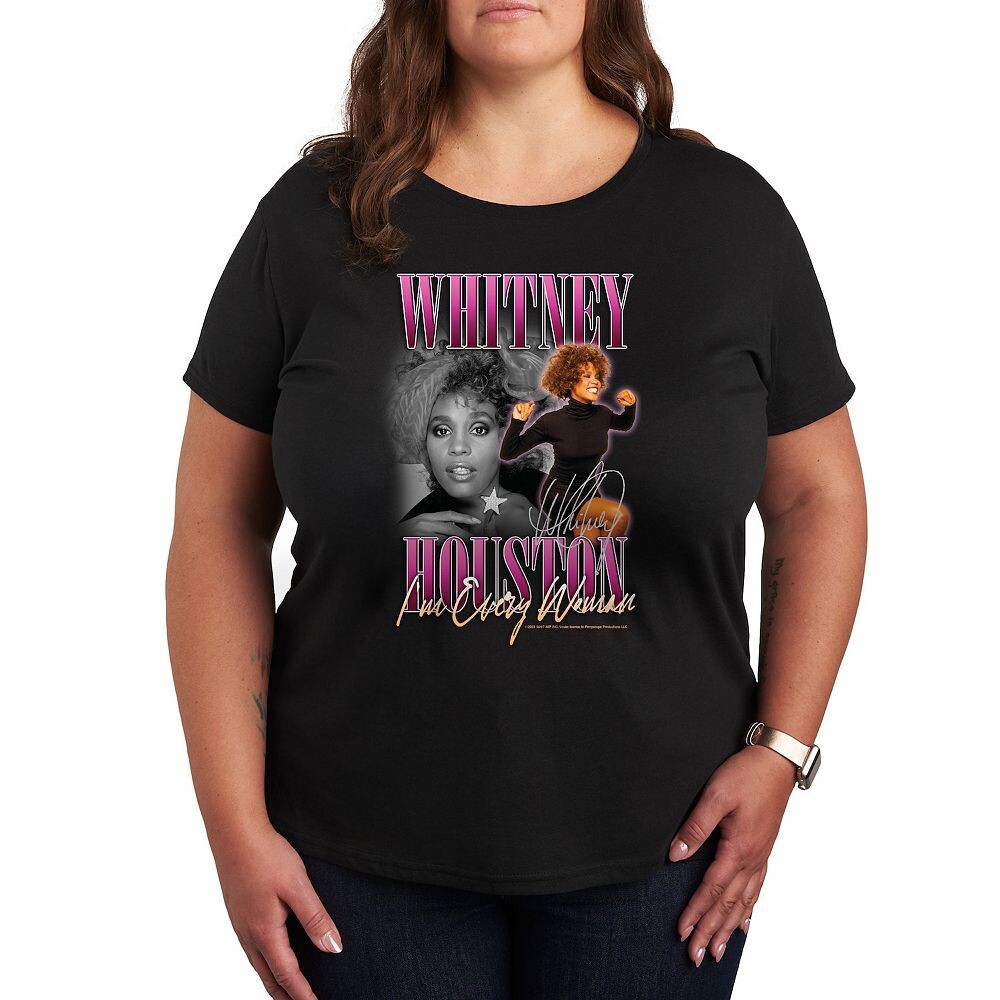 

Футболка Plus Whitney Houston Every Woman с рисунком Licensed Character, черный