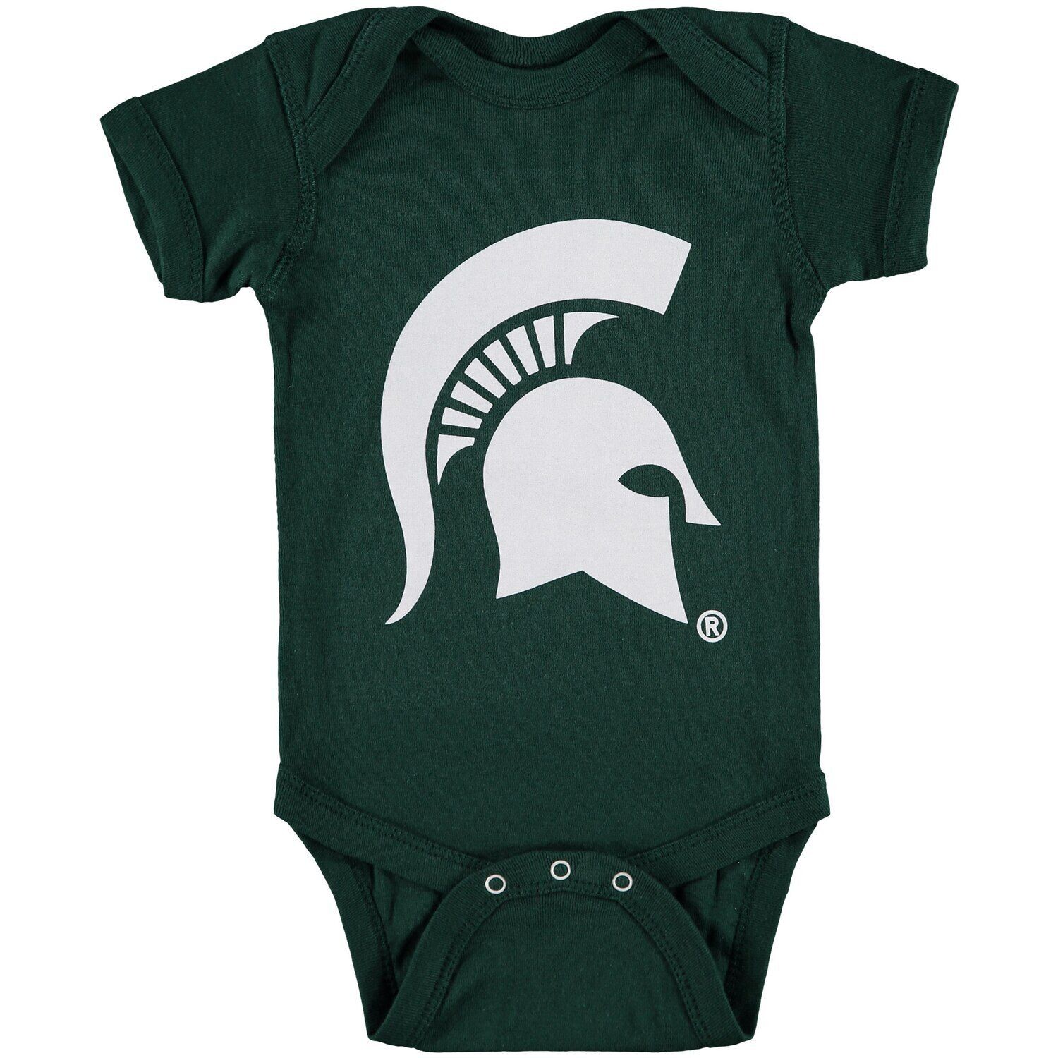 

Зеленый боди с большим логотипом Infant Michigan State Spartans Unbranded