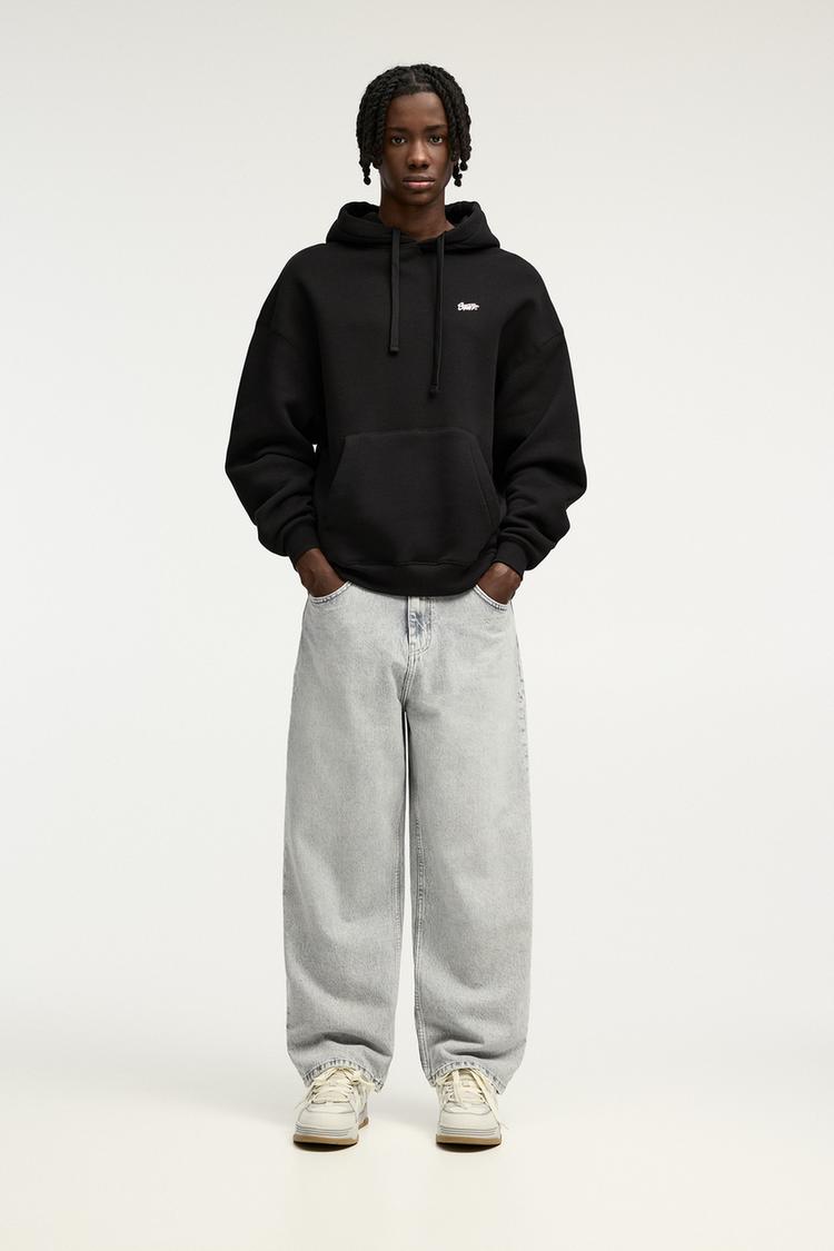 

Свободные мешковатые джинсы Pull And Bear, серый