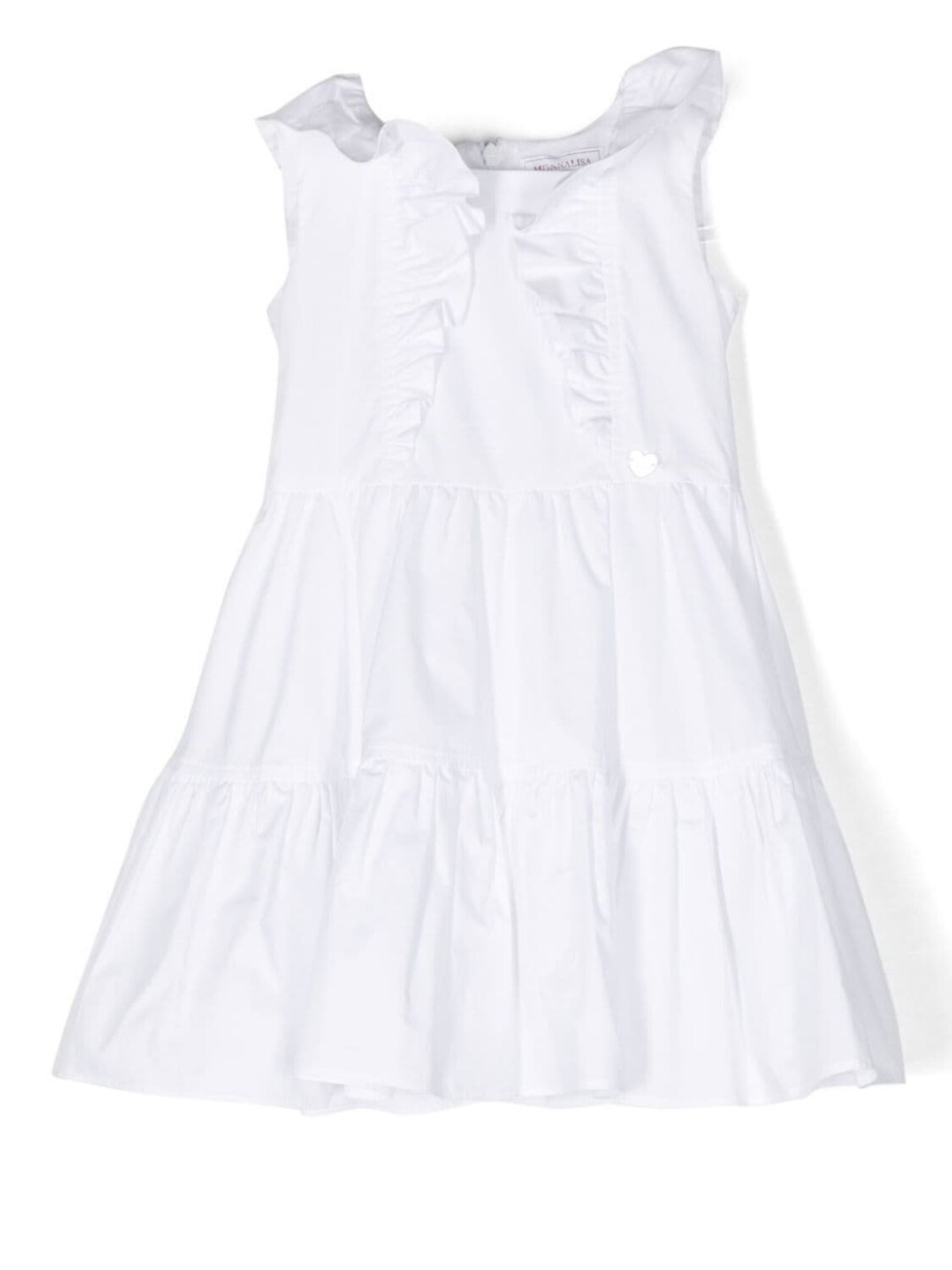 

Monnalisa ruffle-detail dress, белый
