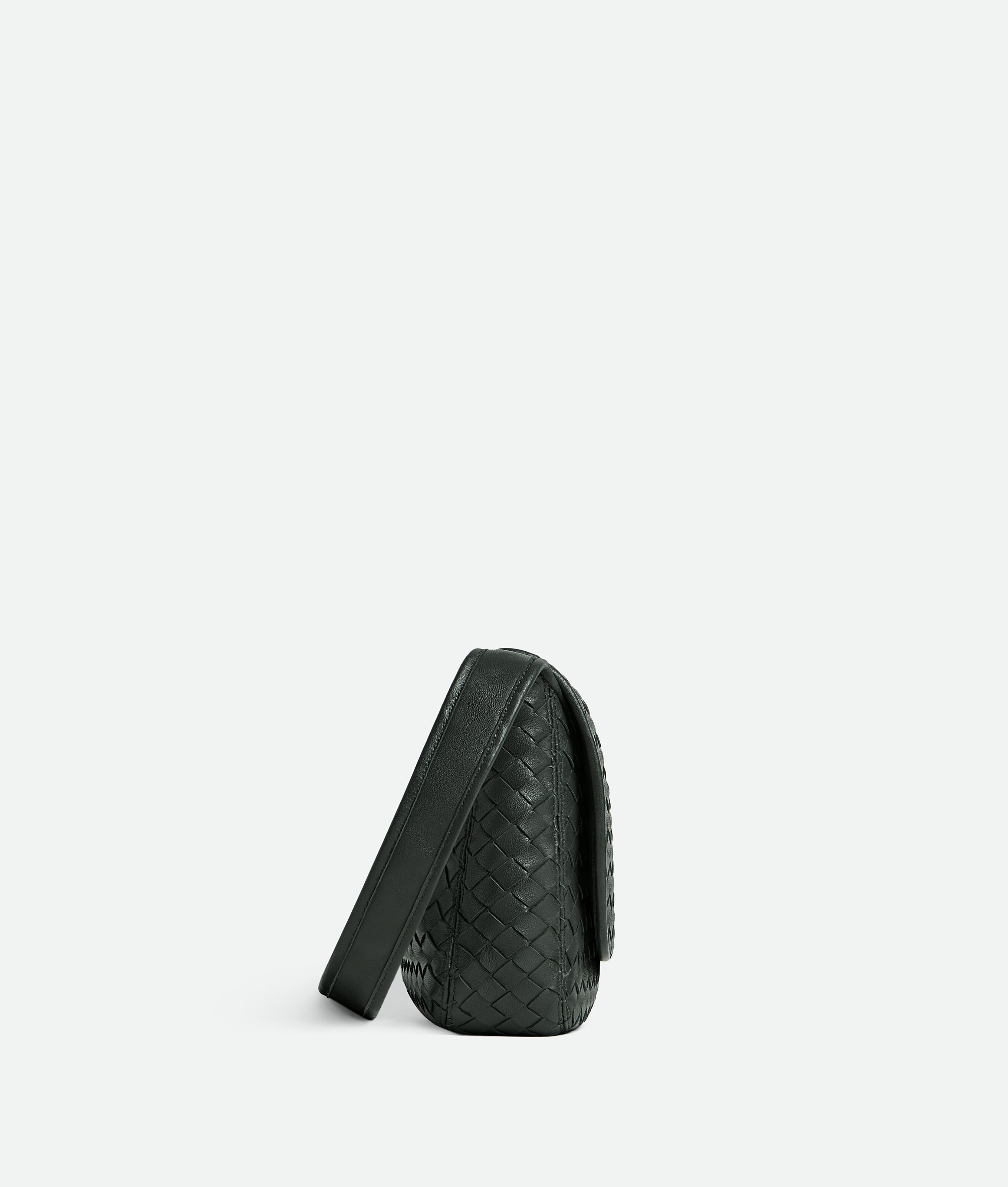 Сумка-почтальонка veneto с клапаном BOTTEGA VENETA, темно-зеленый — фото 4