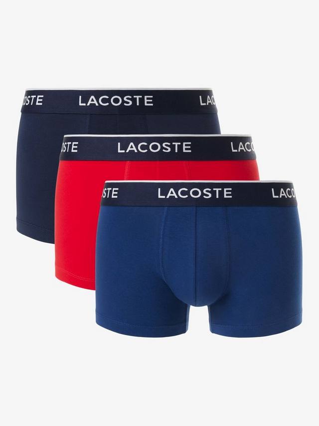 

Плавки-стрейч из цельного хлопка Lacoste, красный