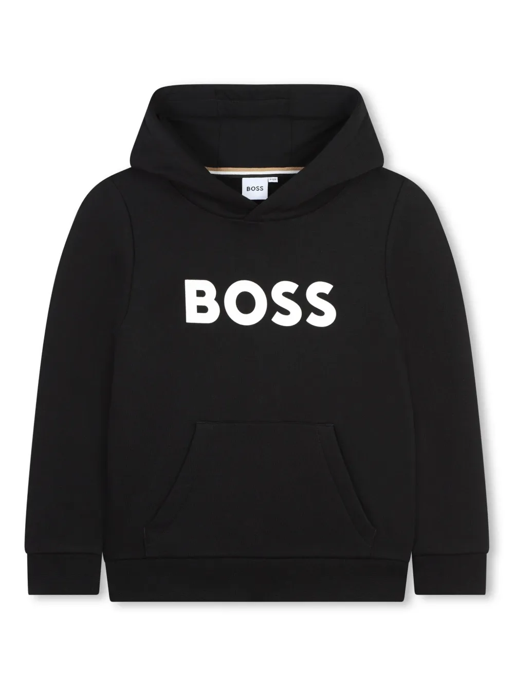 

Худи с флисовой подкладкой и логотипом BOSS Kidswear, черный