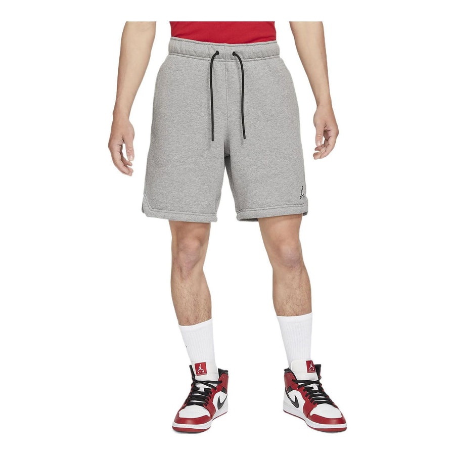 

Спортивные шорты Men's Air Jordan Solid Color Drawstring Fleece Straight Casual Gray Shorts, серый