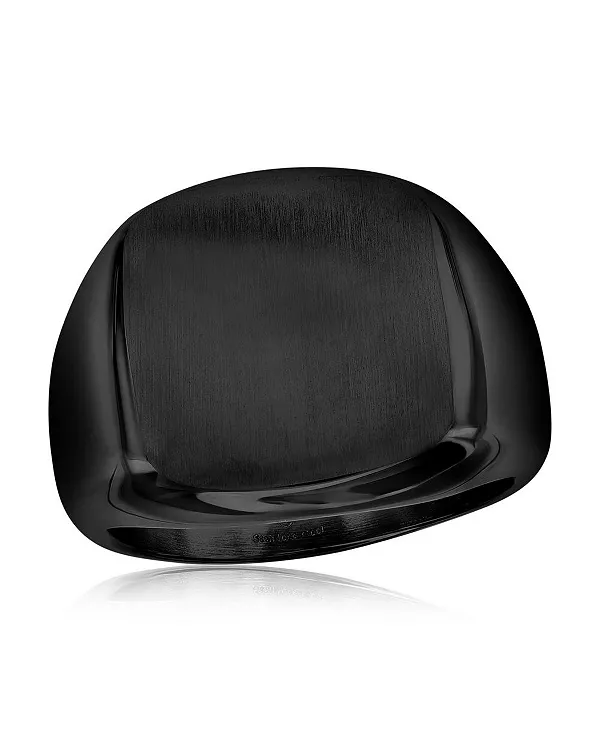 

Квадратное кольцо из матовой нержавеющей стали Metallo, black