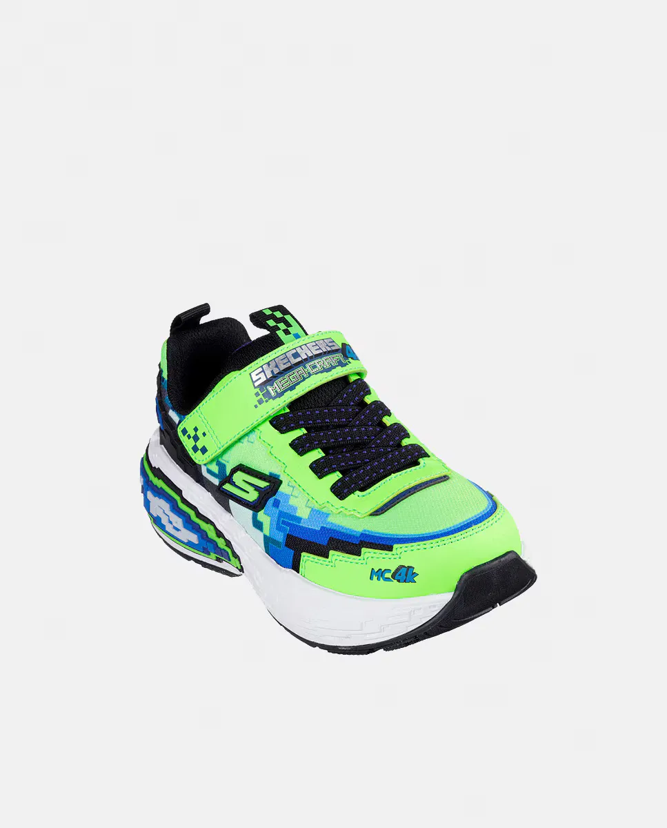 

Детские кроссовки с мега крафтовым дизайном Skechers, зеленый
