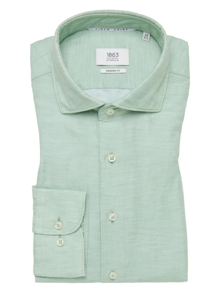 

Рубашка с длинными рукавами цвета лайма Eterna