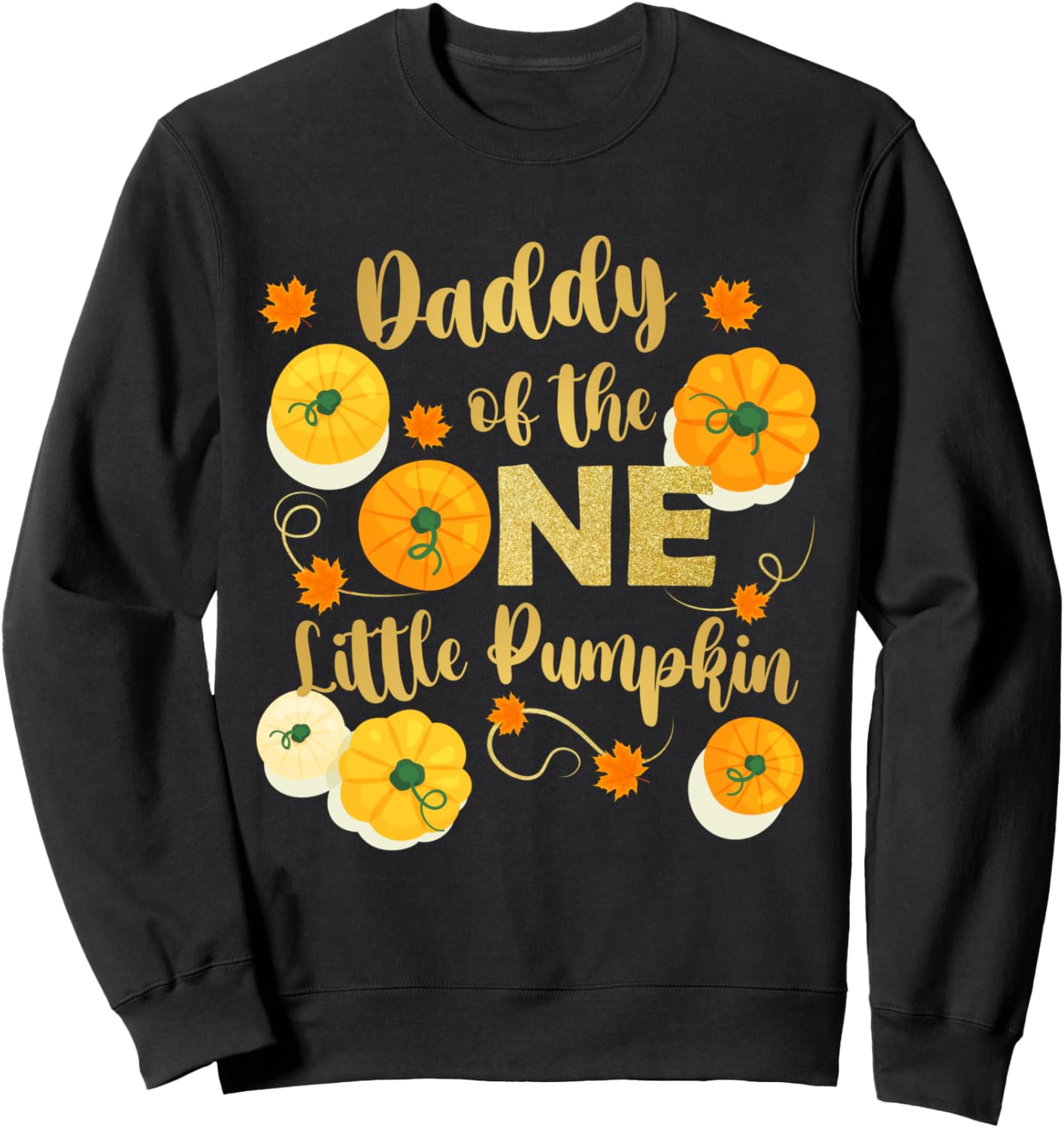 

Толстовка «Папа, одна маленькая тыква», на первый день рождения, Хэллоуин, осенняя вечеринка Family Look Autumn Season Decorations Gifts, черный