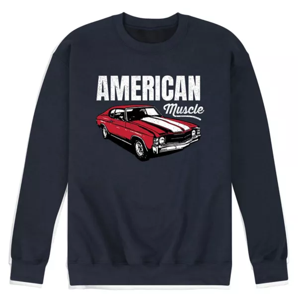 

Мужская флисовая толстовка с принтом «American Muscle» Licensed Character, синий