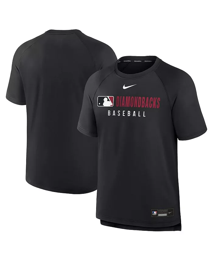 

Мужская черная футболка Arizona Diamondbacks Authentic Collection Pregame Raglan Performance Nike