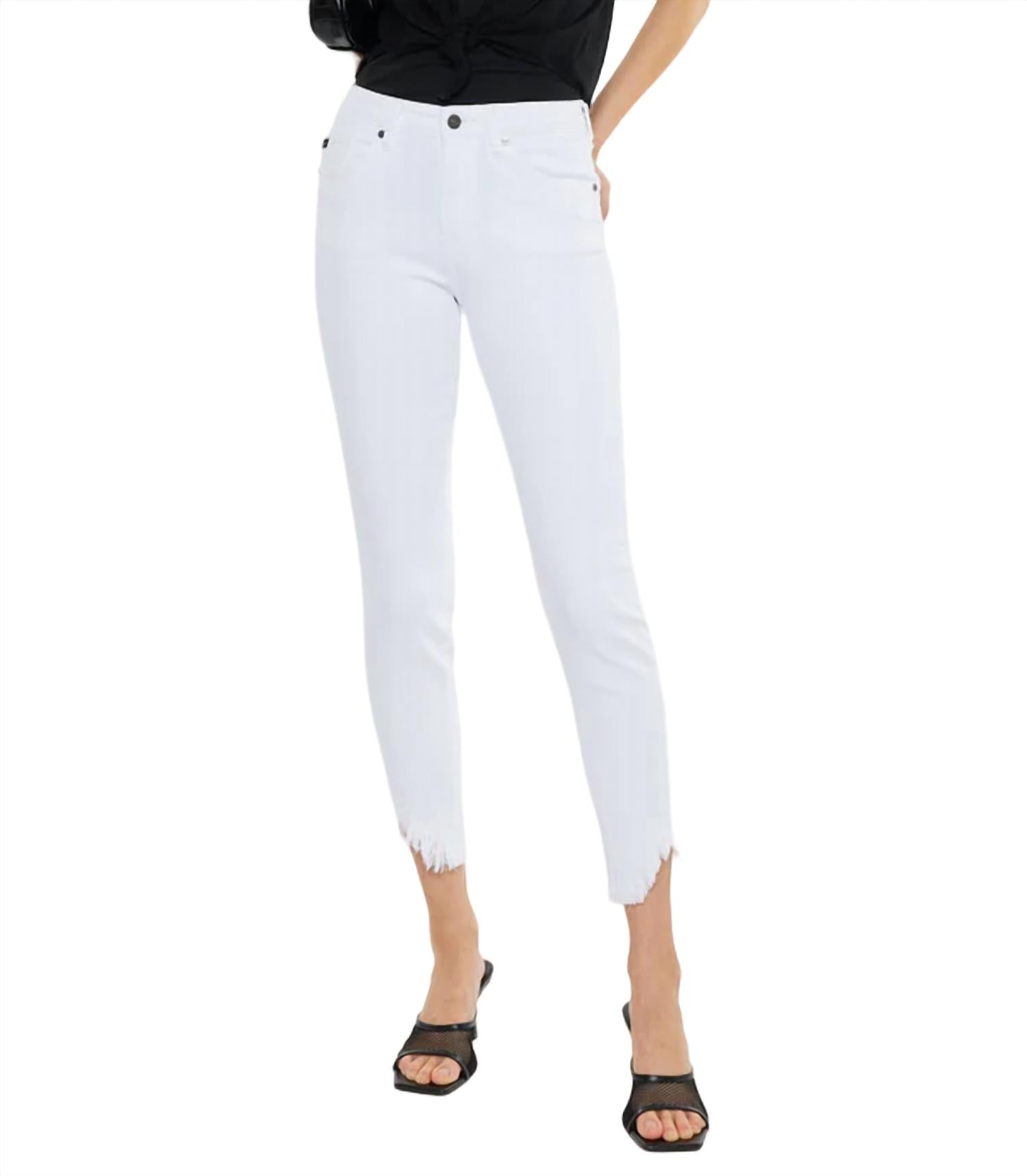 

Узкие джинсы Dayana High Rise Ankle Skinny в белом цвете KanCan